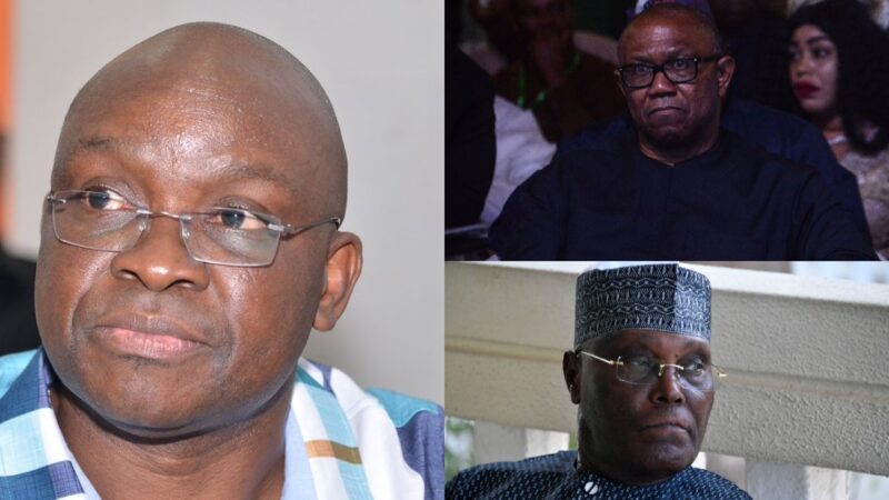 ‘Peter Obi now voice of opposition’ – Fayose to Atiku